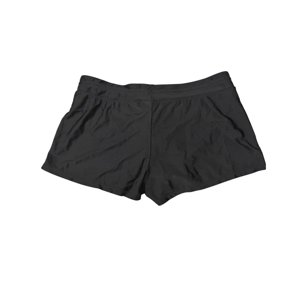 ZeroXposur Womens XL Sun Smart Action Shorts Black Swim Bottoms UPF 30+ MSRP $49